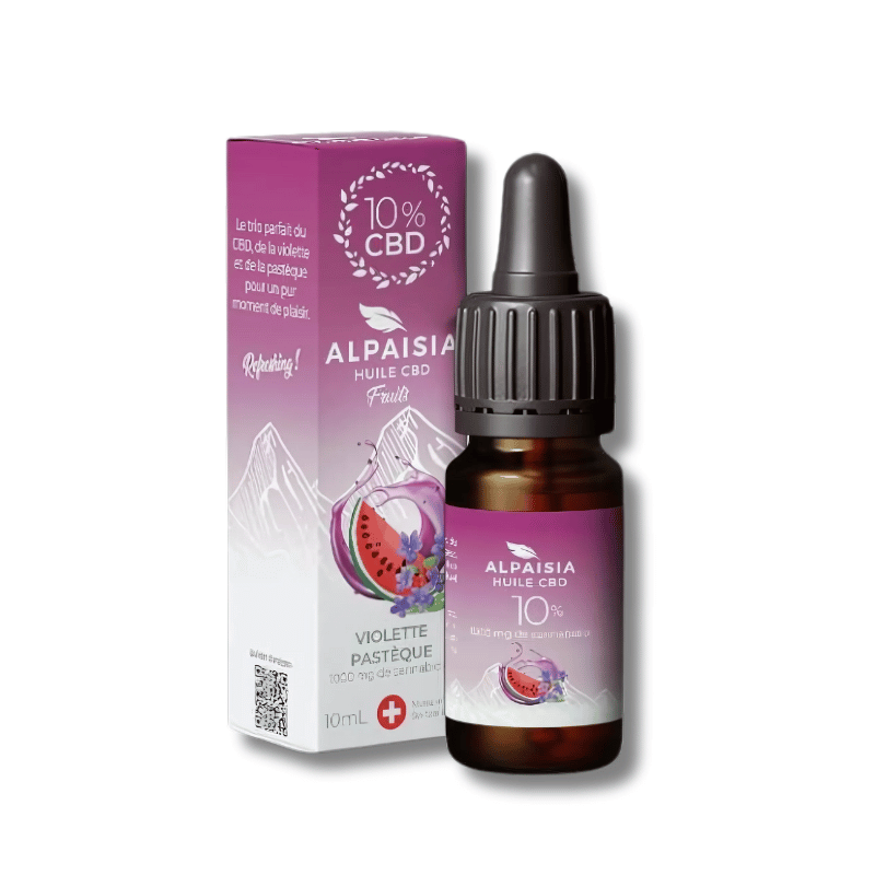 Huile CBD Violette Pastèque 10% | Broad Spectrum | Alpaisia