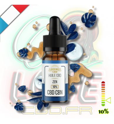 Huile CBD & CBN BIO Zen 10% | Isolat | Greeneo