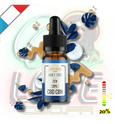Huile CBD & CBN BIO Zen 20% | Isolat | Greeneo