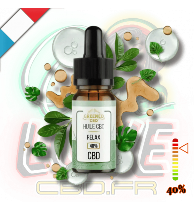 Huile CBD BIO Relax 40% | Isolat | Greeneo