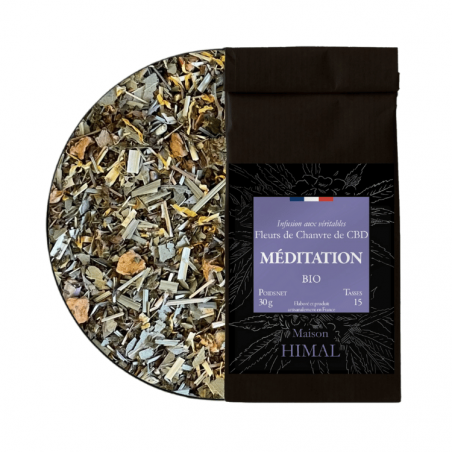 Tisane CBD BIO Méditation 30g en vrac | 6% | Maison Himal Tisane CBD BIO Méditation 30g en vrac | 6% | Maison Himal
