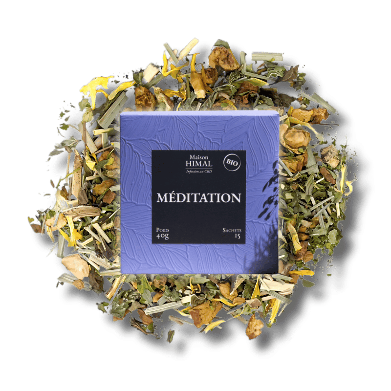 Tisane CBD BIO Méditation x15 sachets | 19mg | Maison Himal
