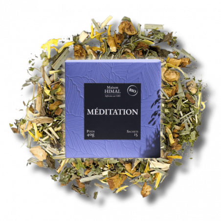 Tisane CBD BIO Méditation x15 sachets | 19mg | Maison Himal Tisane CBD BIO Méditation x15 sachets | 19mg | Maison Himal