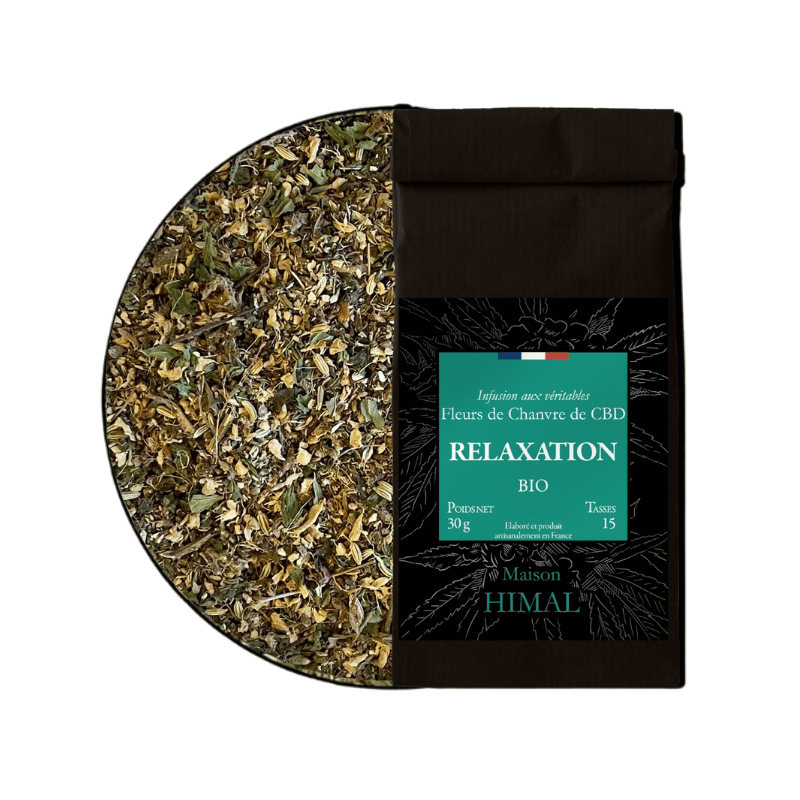 Tisane CBD BIO Relaxation 30g en vrac | 6% | Maison Himal