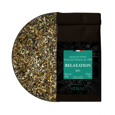 Tisane CBD BIO Relaxation 30g en vrac | 6% | Maison Himal