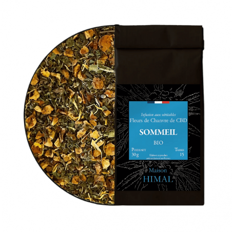 Tisane CBD BIO Sommeil 30g en vrac | 7% | Maison Himal Tisane CBD BIO Sommeil 30g en vrac | 7% | Maison Himal