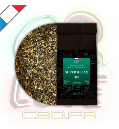 Tisane CBD BIO Super Relax 30g en vrac | 38% | Maison Himal