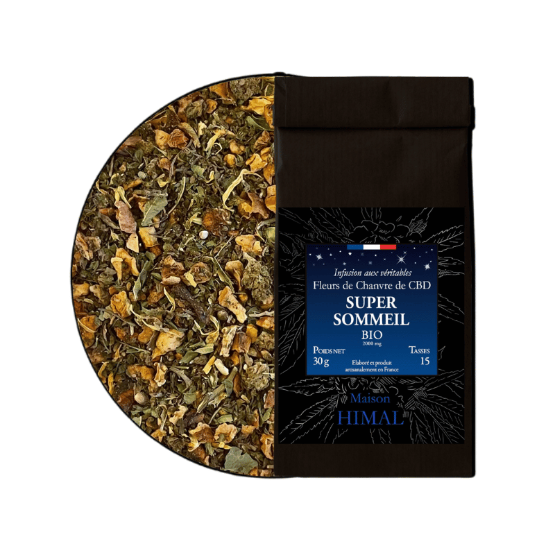 Tisane CBD BIO Super sommeil 30g en vrac | 35% | Maison Himal