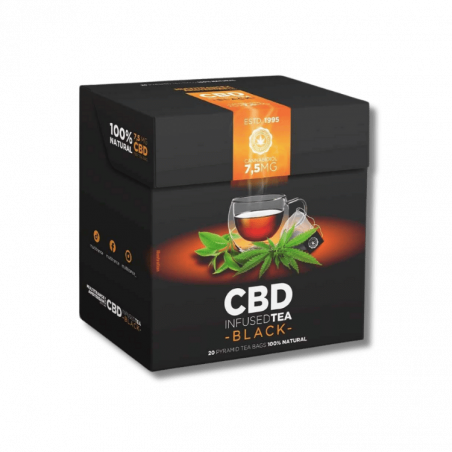 Thé noir CBD x20 sachets | 7,5mg | Multitrance Thé noir CBD x20 sachets | 7,5mg | Multitrance
