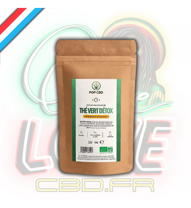 Thé vert Chanvre BIO Détox 35g en vrac | 22% | Pop CBD