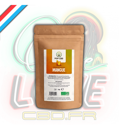 Thé vert Chanvre BIO Mangue 35g en vrac | 22% | Pop CBD