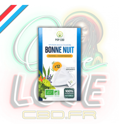 Tisane Chanvre BIO Bonne Nuit x12 sachets | 30% | Pop CBD