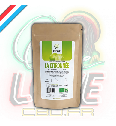 Tisane Chanvre BIO La Citronnée 35g en vrac | 25% | Pop CBD