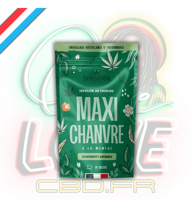 Tisane Chanvre BIO Menthe Maxi Chanvre 22g en vrac | 70% | Sensavea