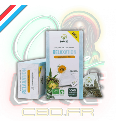 Tisane Chanvre BIO Relaxation x12 sachets | 30% | Pop CBD