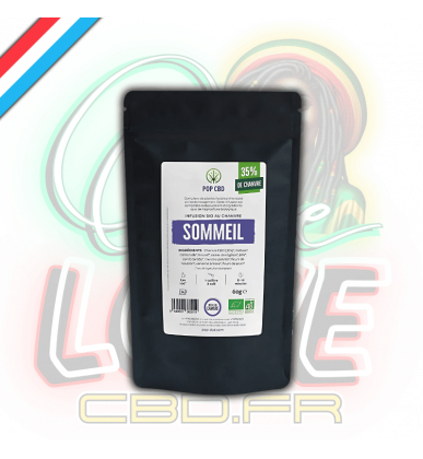 Tisane Chanvre BIO Sommeil 60g en vrac | 35% | Pop CBD