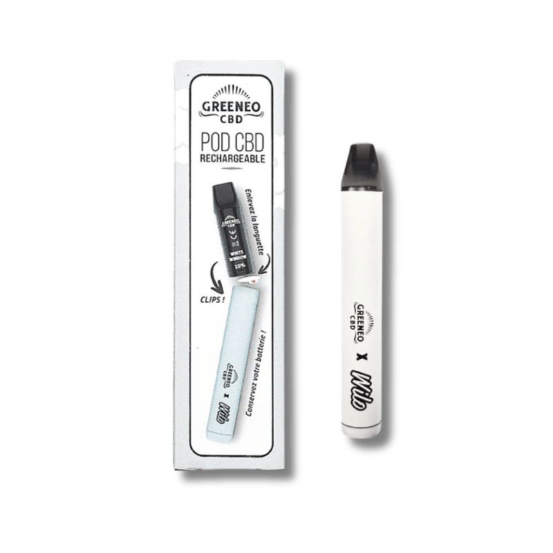 Vape Pen CBD Pod White Window | 10% | Greeneo