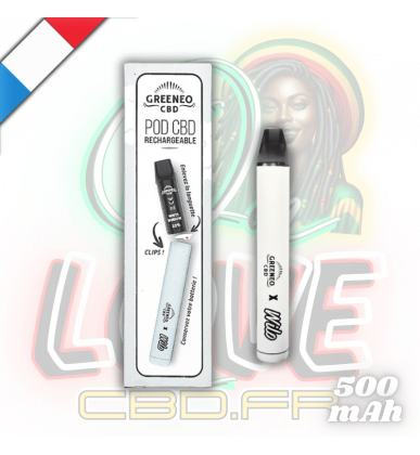 Vape Pen CBD Pod White Window | 10% | Greeneo