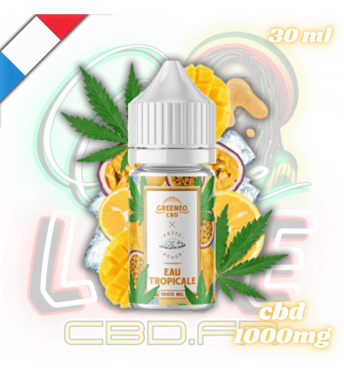 E-liquide CBD Eau tropicale 30ml | 1000mg | Greeneo