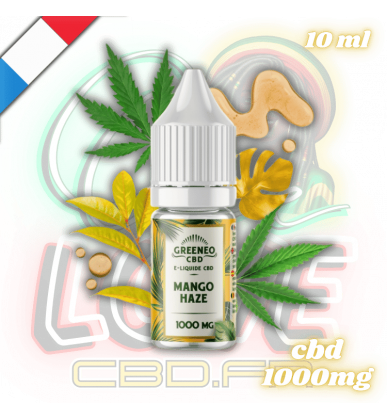 E-liquide CBD Mango Haze 10ml | 1000mg | Greeneo