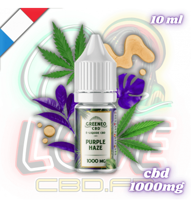 E-liquide CBD Purple Haze 10ml | 1000mg | Greeneo