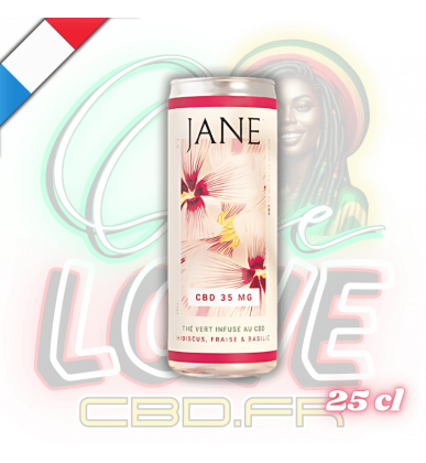 Thé Glacé CBD BIO Hibiscus Fraise Basilic | 25cl | Jane