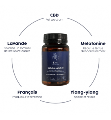 Gélules CBD & CBN Sommeil x60 | 25mg | Elea