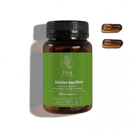 Gélules CBD Équilibre x60 | 20mg | Elea Gélules CBD Équilibre x60 | 20mg | Elea