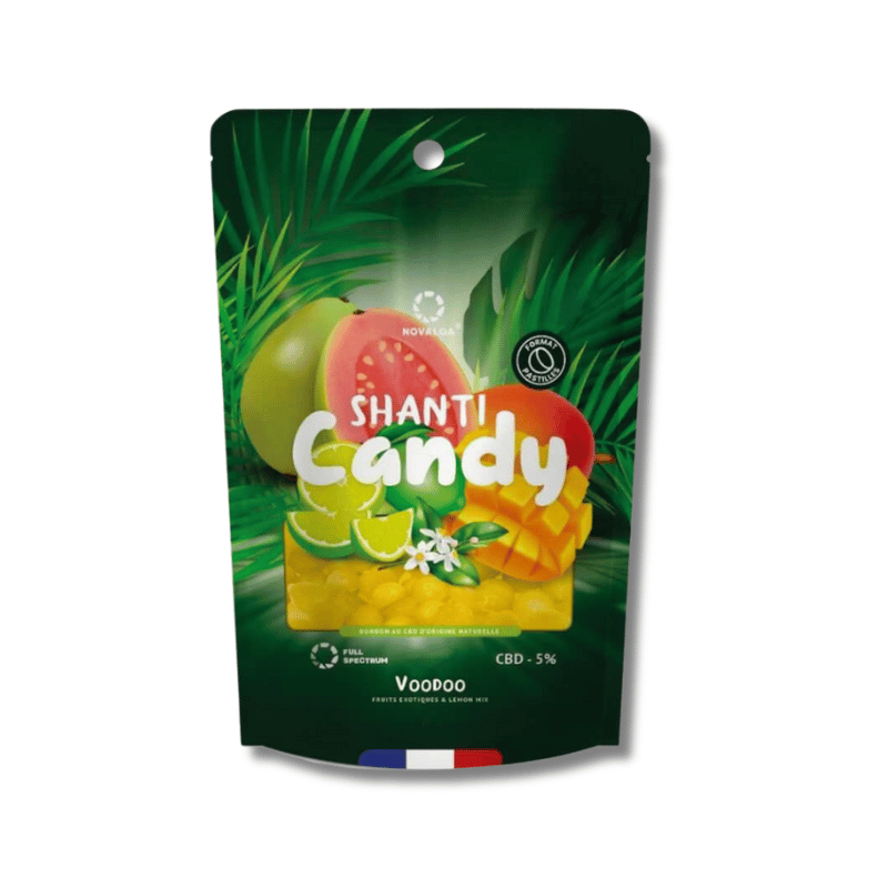 Bonbons CBD Fruits Exotiques Citron Vert | 5% | Novaloa