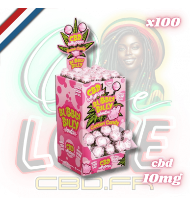 Sucettes CBD Coton Candy x100 | 10mg | Bubbly Billy