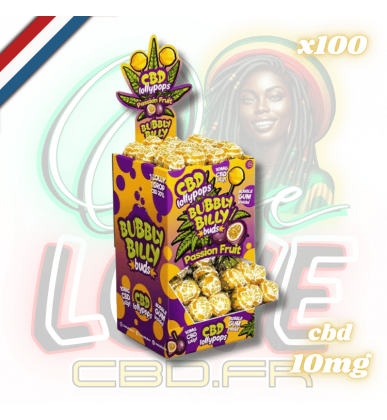 Sucettes CBD Passion Fruit x100 | 10mg | Bubbly Billy
