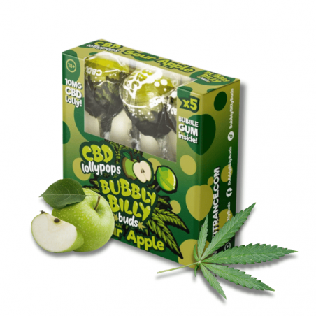 Sucettes CBD Sour Apple x5 | 10mg | Bubbly Billy Sucettes CBD Sour Apple x5 | 10mg | Bubbly Billy