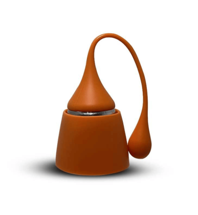Infuseur boule à thé avec support Orange | Acier inoxydable et Silicone | 
