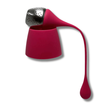 Infuseur boule à thé avec support Rose | Acier inoxydable et Silicone | 
