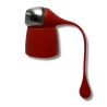 Infuseur boule à thé avec support Rouge | Acier inoxydable et Silicone | 