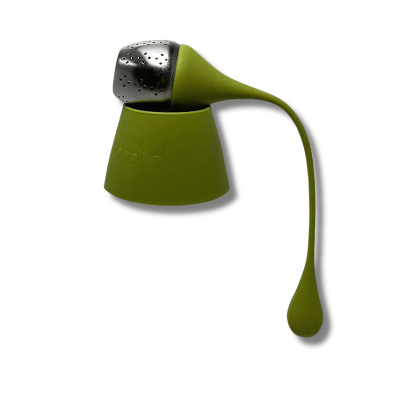 Infuseur boule à thé avec support Vert | Acier inoxydable et Silicone | 