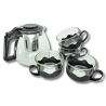 Set d'infusion Théière & Tasses | Verre/Inox | 