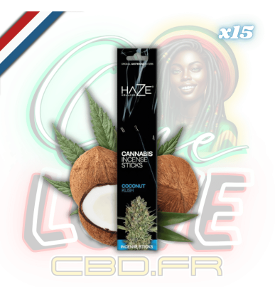 Bâtons d'encens Cannabis Coconut Kush x15 | Haze