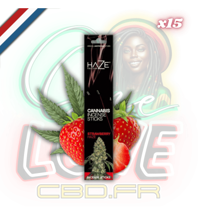 Bâtons d'encens Cannabis Strawberry Haze x15 | Haze