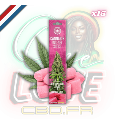 Bâtons d'encens Dry Cannabis Leaves & Bubblegum x15 | Multitrance