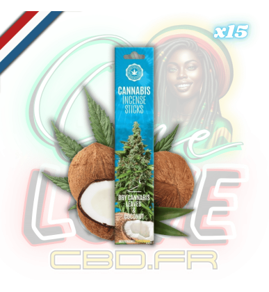 Bâtons d'encens Dry Cannabis Leaves & Coconut x15 | Multitrance