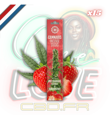 Bâtons d'encens Dry Cannabis Leaves & Strawberry x15 | Multitrance
