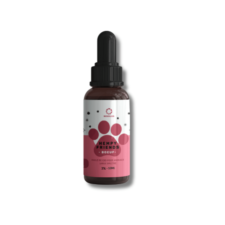 Huile CBD BIO pour Animaux au Bœuf | 3% | Novaloa Huile CBD BIO pour Animaux au Bœuf | 3% | Novaloa