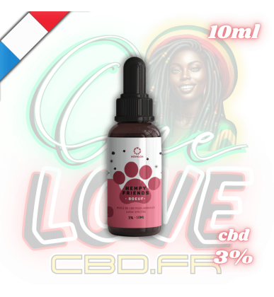 Huile CBD BIO pour Animaux au Bœuf | 3% | Novaloa