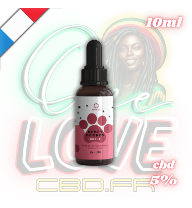 Huile CBD BIO pour Animaux au Bœuf | 5% | Novaloa
