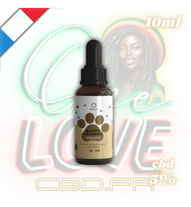 Huile CBD BIO pour Animaux au Poulet | 5% | Novaloa