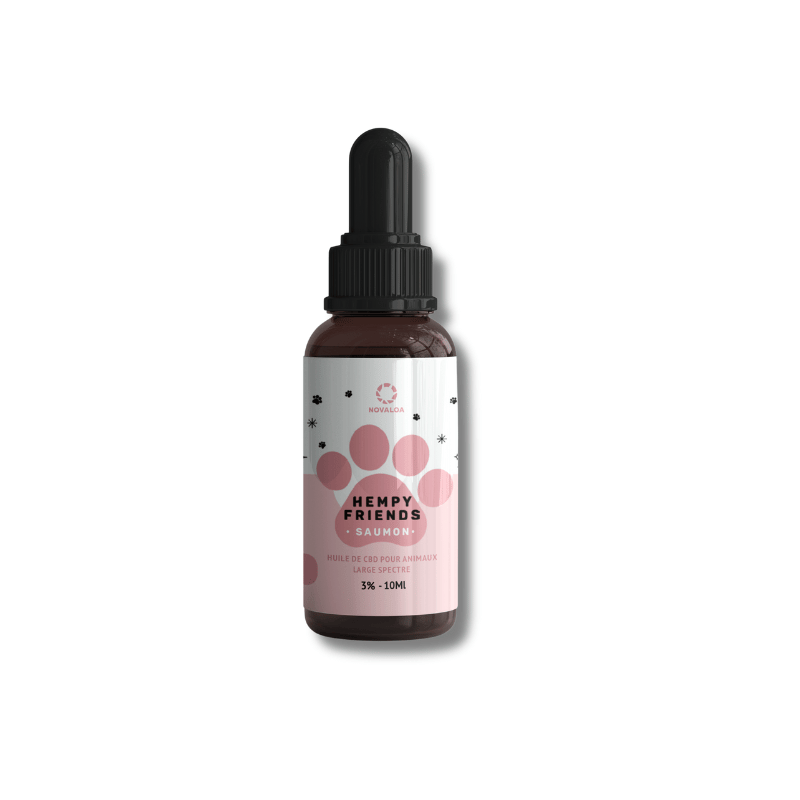 Huile CBD BIO pour Animaux au Saumon | 3% | Novaloa