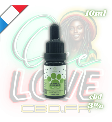Huile CBD BIO pour Animaux Nature | 3% | Novaloa