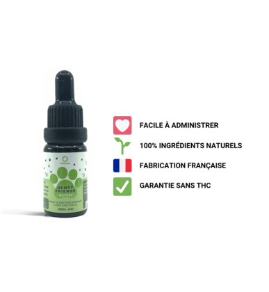 Huile CBD BIO pour Animaux Nature | 3% | Novaloa