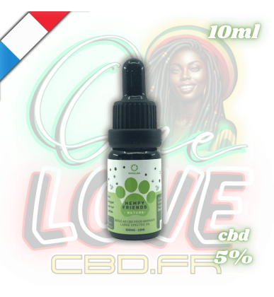 Huile CBD BIO pour Animaux Nature | 5% | Novaloa